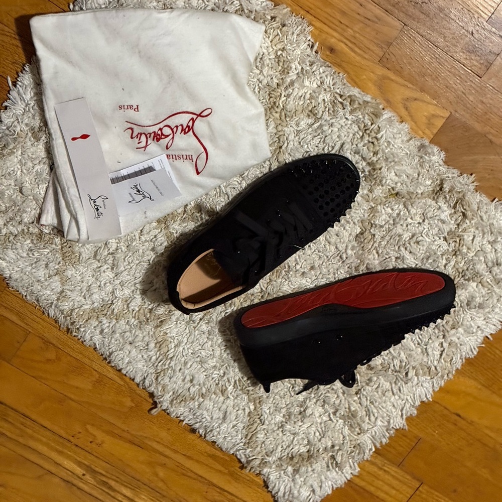 Christian Louboutin Black Spiked dress shoe (Size 10) Pre-owned worn once